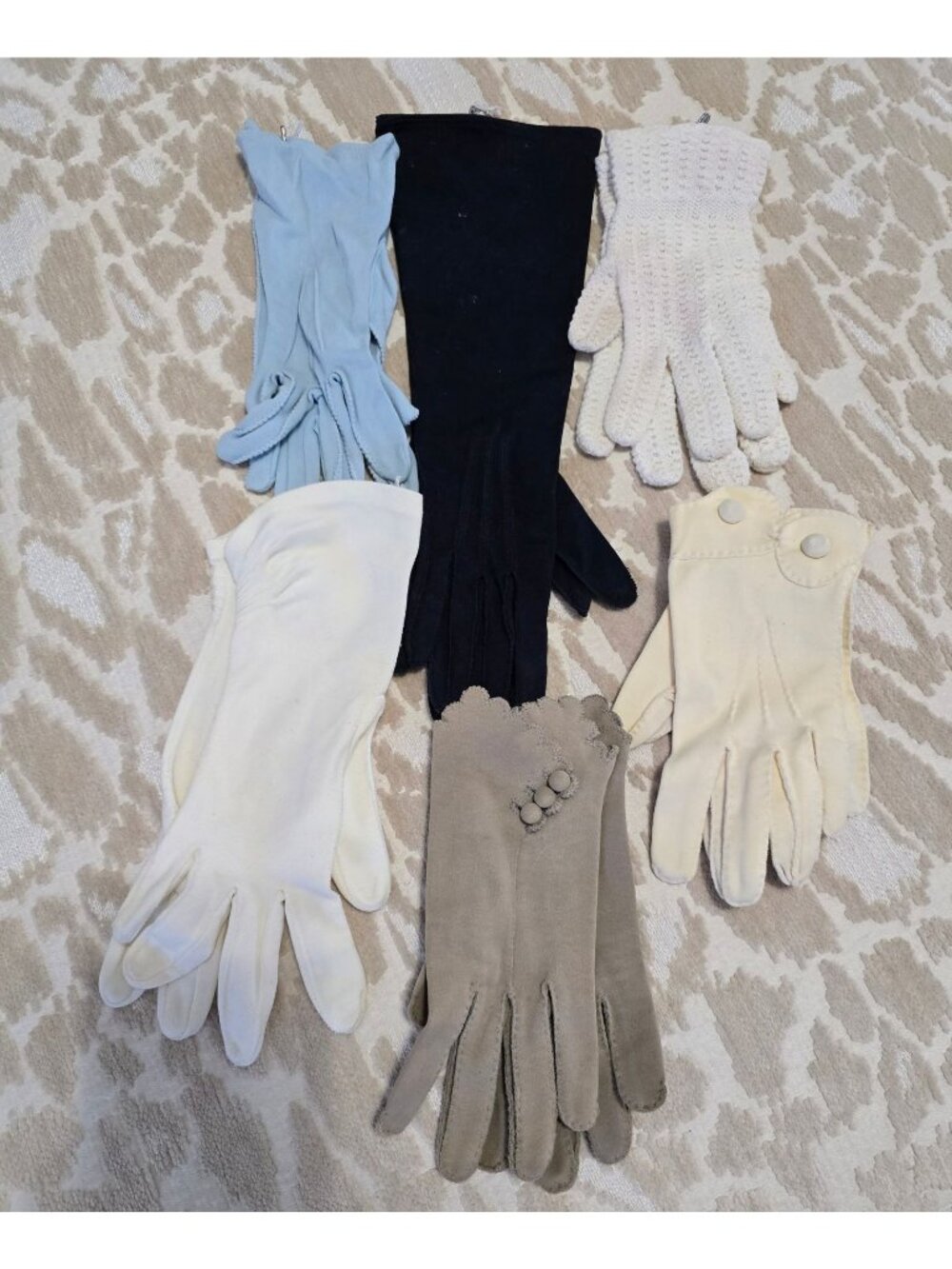 Vintage Womens Glove Lot Crochet Suede & Cotton Styles - Assorted